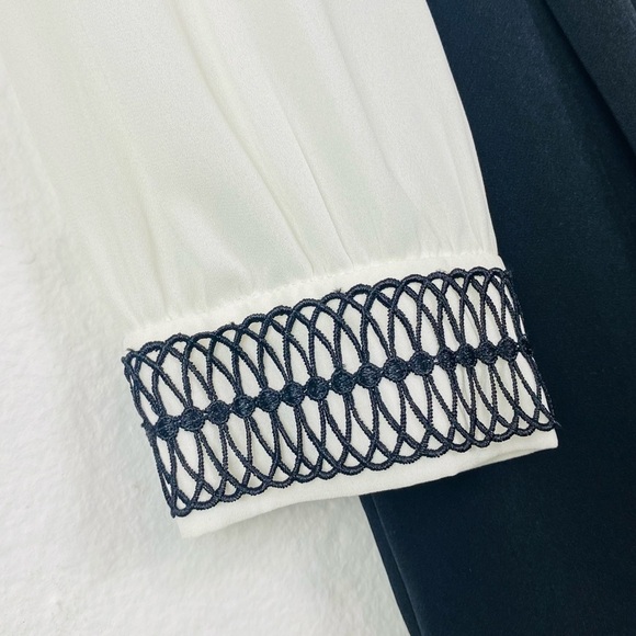 Miss SELFRIDGE White Black Embroidered Romper Size 8 - Picture 5 of 16